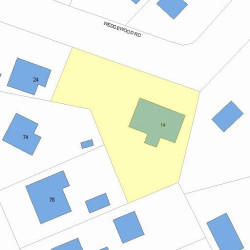14 Wedgewood Rd, Newton, MA 02465 plot plan