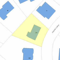 336 Country Club Rd, Newton, MA 02459 plot plan