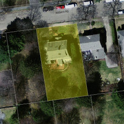 44 Kodaya Rd, Newton, MA 02468 aerial view