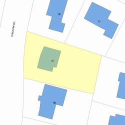 84 Fordham Rd, Newton, MA 02465 plot plan