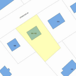 180 Lexington St, Newton, MA 02466 plot plan