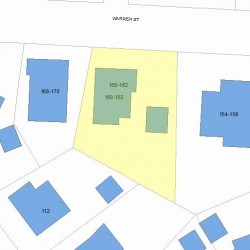 162 Warren St, Newton, MA 02459 plot plan