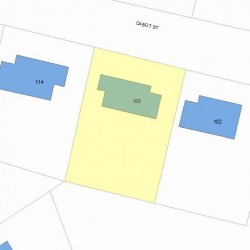 108 Cabot St, Newton, MA 02458 plot plan