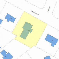 268 Woodward St, Newton, MA 02468 plot plan