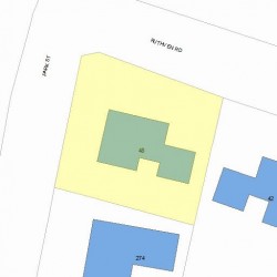 48 Ruthven Rd, Newton, MA 02458 plot plan