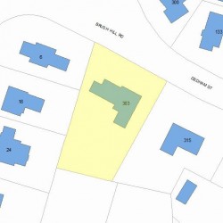 303 Dedham St, Newton, MA 02459 plot plan