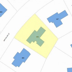 459 Brookline St, Newton, MA 02459 plot plan