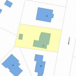 23 Marion St, Newton, MA 02465 plot plan