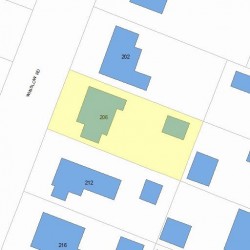 206 Winslow Rd, Newton, MA 02468 plot plan