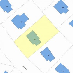 43 Bow Rd, Newton, MA 02459 plot plan