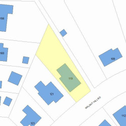 119 Walnut Hill Rd, Newton, MA 02461 plot plan