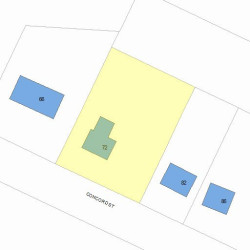 72 Concord St, Newton, MA 02462 plot plan