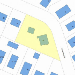 16 Washburn Ave, Newton, MA 02466 plot plan