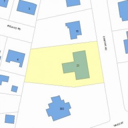 23 Exmoor Rd, Newton, MA 02459 plot plan
