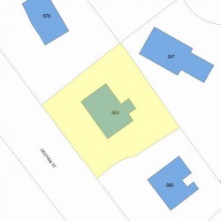 684 Dedham St, Newton, MA 02459 plot plan