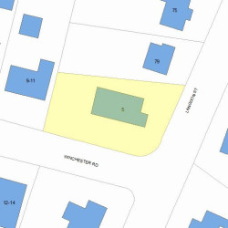 5 Winchester Rd, Newton, MA 02458 plot plan