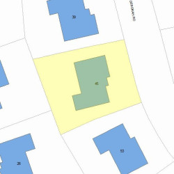 45 Deborah Rd, Newton, MA 02459 plot plan