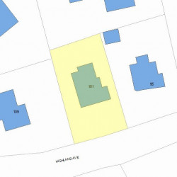 101 Highland Ave, Newton, MA 02460 plot plan