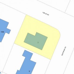 3 Bertrand Rd, Newton, MA 02466 plot plan