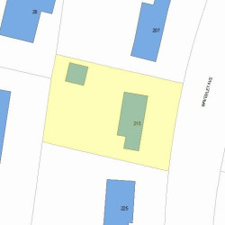 215 Waverley Ave, Newton, MA 02458 plot plan