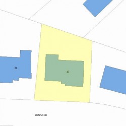 42 Donna Rd, Newton, MA 02459 plot plan