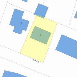 6 Denns Pl, Newton, MA 02459 plot plan