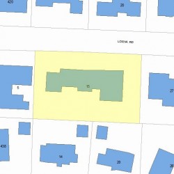 15 Lorna Rd, Newton, MA 02459 plot plan