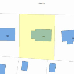 182 Homer St, Newton, MA 02459 plot plan