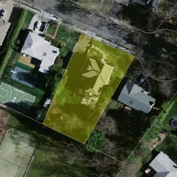 37 Columbine Rd, Newton, MA 02459 aerial view