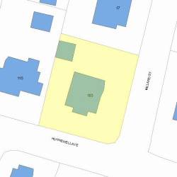 103 Hunnewell Ave, Newton, MA 02458 plot plan