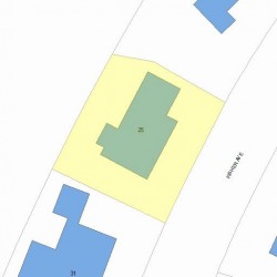 25 Fisher Ave, Newton, MA 02461 plot plan