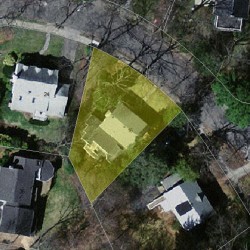 16 Brentwood Ave, Newton, MA 02459 aerial view