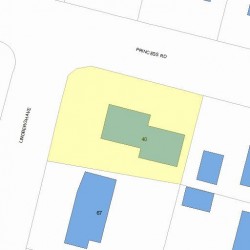 40 Princess Rd, Newton, MA 02465 plot plan