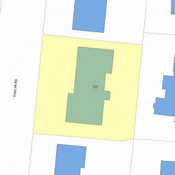 125 Evelyn Rd, Newton, MA 02468 plot plan