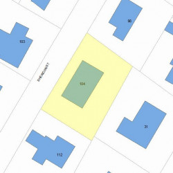 104 Sheridan St, Newton, MA 02465 plot plan