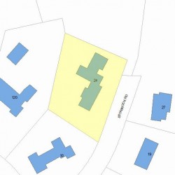 24 Estabrook Rd, Newton, MA 02465 plot plan