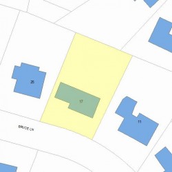 17 Bruce Ln, Newton, MA 02458 plot plan