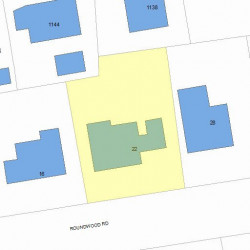 22 Roundwood Rd, Newton, MA 02464 plot plan