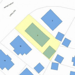 6 Lowell Ave, Newton, MA 02460 plot plan