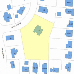 52 Rockledge Rd, Newton, MA 02461 plot plan