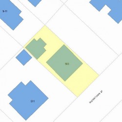 503 Watertown St, Newton, MA 02460 plot plan