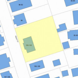 102 Dalby St, Newton, MA 02458 plot plan