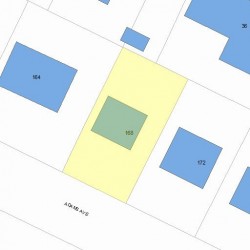 168 Adams Ave, Newton, MA 02465 plot plan