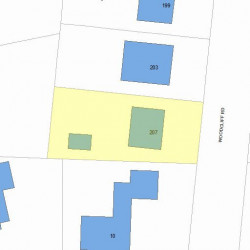 207 Woodcliff Rd, Newton, MA 02461 plot plan