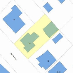 88 Hawthorn St, Newton, MA 02458 plot plan