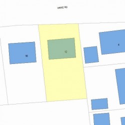 12 Ware Rd, Newton, MA 02466 plot plan