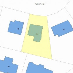 106 Falmouth Rd, Newton, MA 02465 plot plan