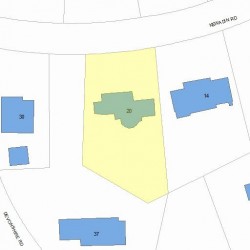 20 Kewadin Rd, Newton, MA 02468 plot plan
