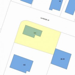 100 Gardner St, Newton, MA 02458 plot plan