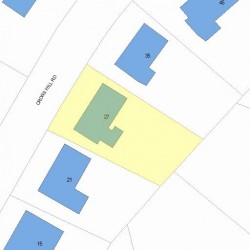 27 Cross Hill Rd, Newton, MA 02459 plot plan